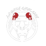 Logo blanc avec un boxeur levant les bras au centre et l'indication " j.s boxe anglaise" autour du logo